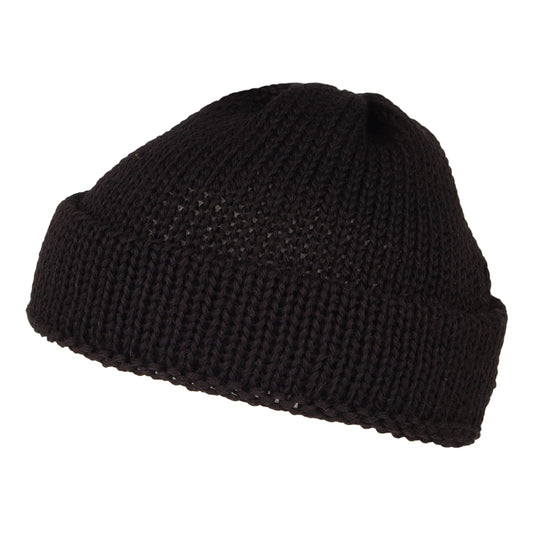Bonnet Marin Court en Laine Anglaise noir HIGHLAND 2000