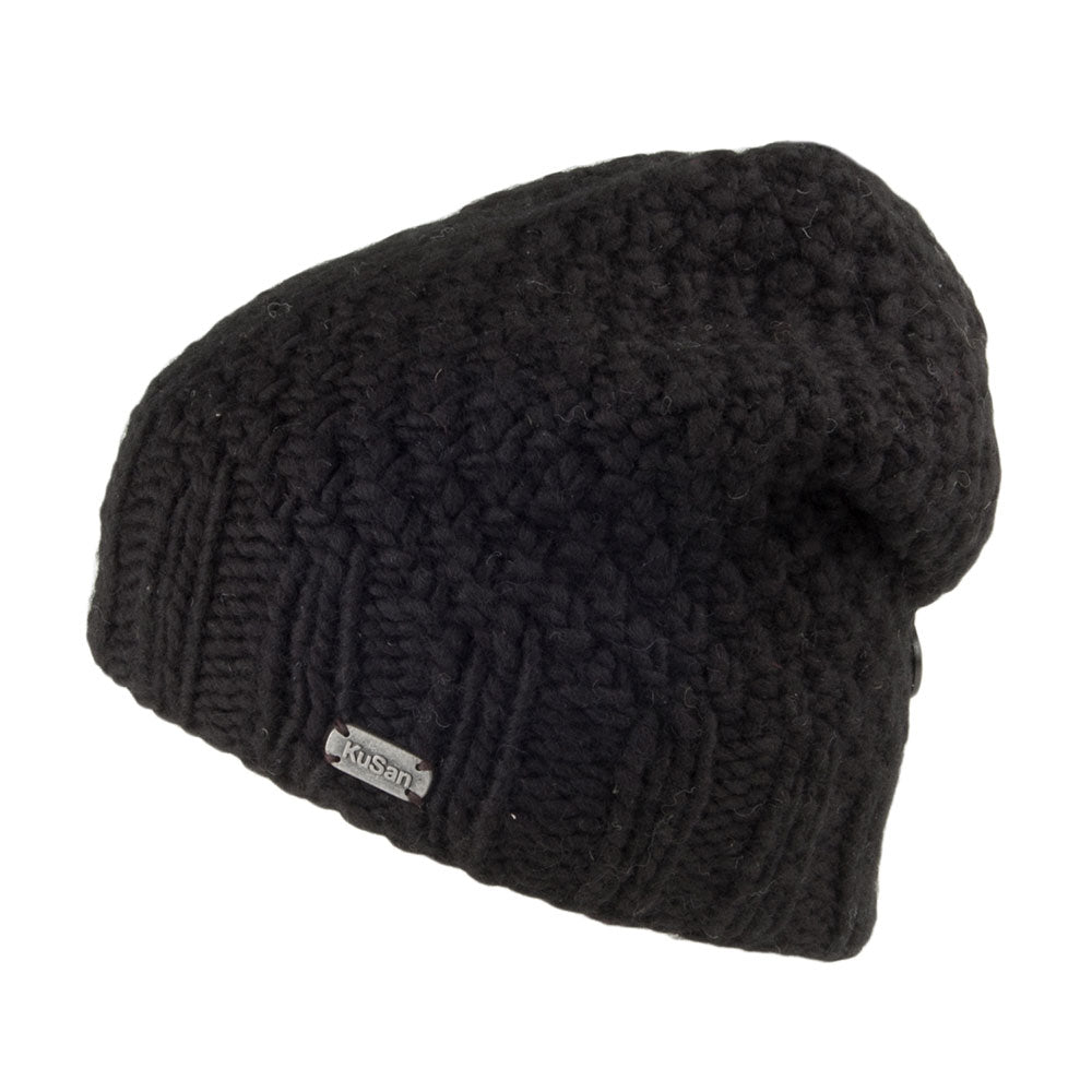 Bonnet Boutonné noir KUSAN