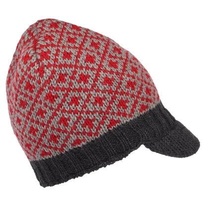 Bonnet à Visière à Motifs rouge KUSAN