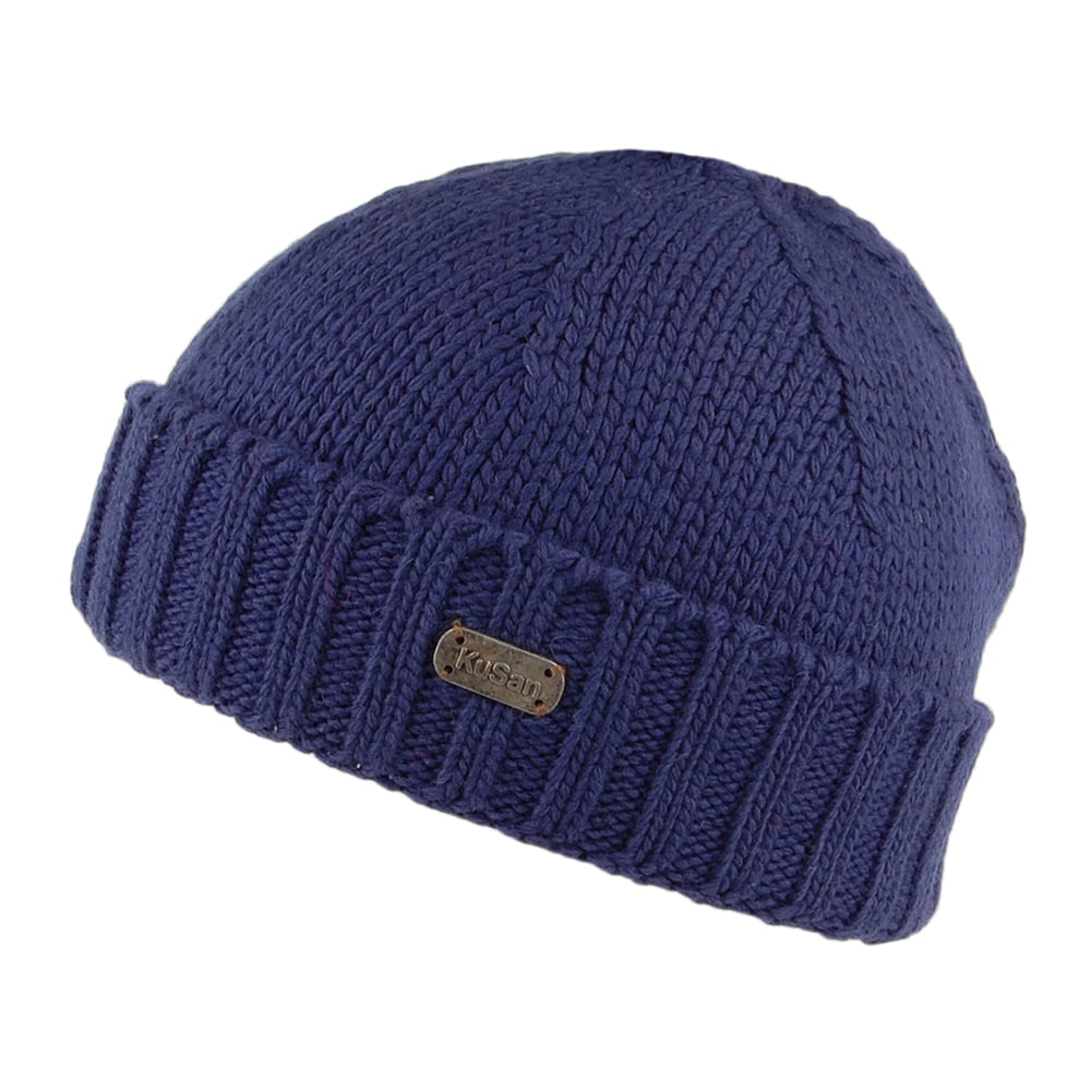 Bonnet Marin en Laine Mérinos bleu marine KUSAN