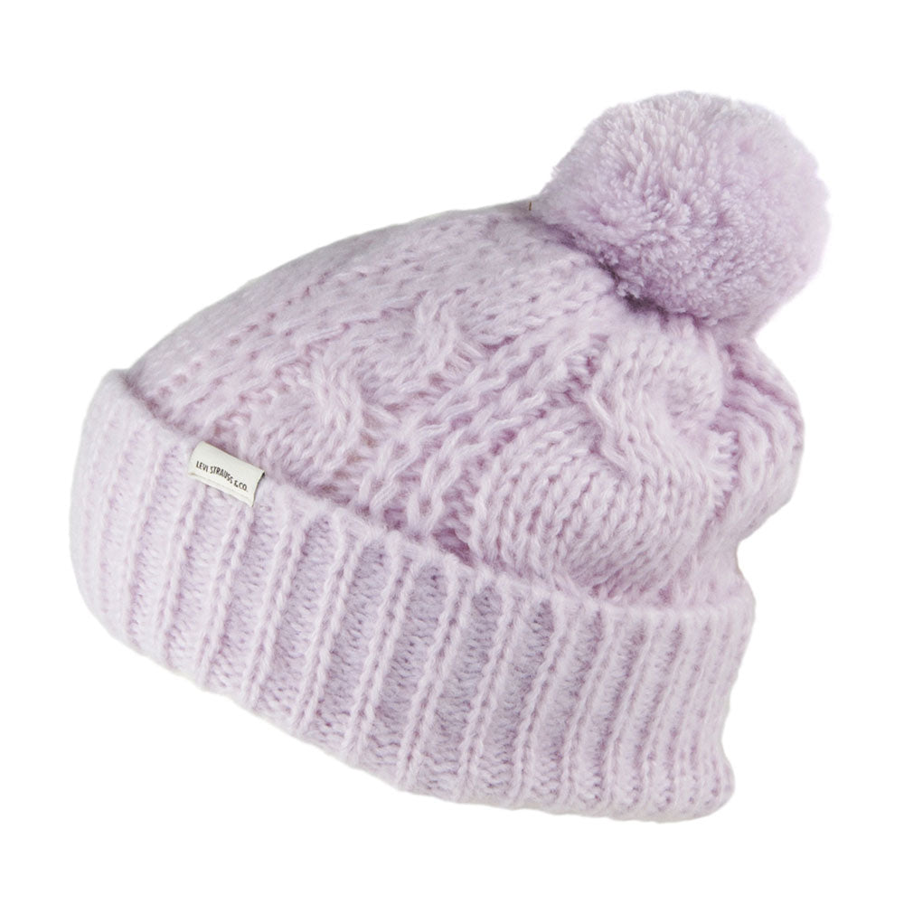 Bonnet à Pompon et Torsades Lofty rose LEVI'S