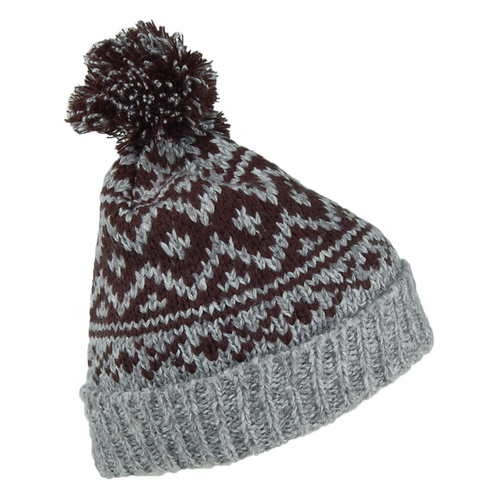 Bonnet à Pompon Cartonn gris-marron BARTS