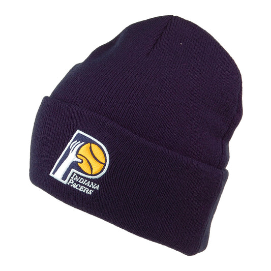 Bonnet NBA Team Logo Cuff Knit Indiana Pacers bleu marine MITCHELL & NESS