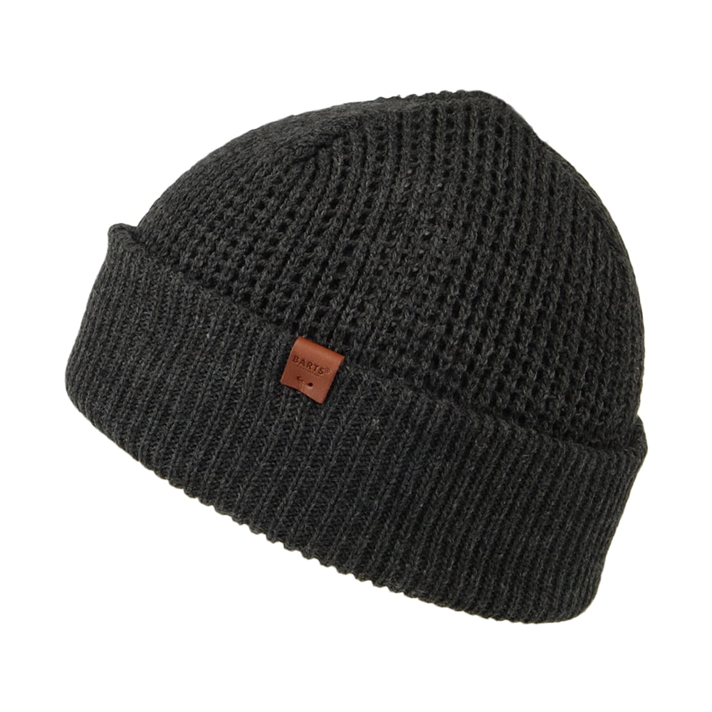Bonnet à Revers Maille Gaufrée Adas anthracite BARTS