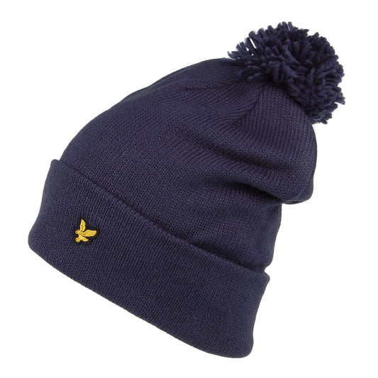 Bonnet à Pompon Knit bleu marine foncé LYLE & SCOTT
