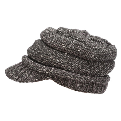 Bonnet à Visière en Cachemire Mélangé Sherman gris SCALA