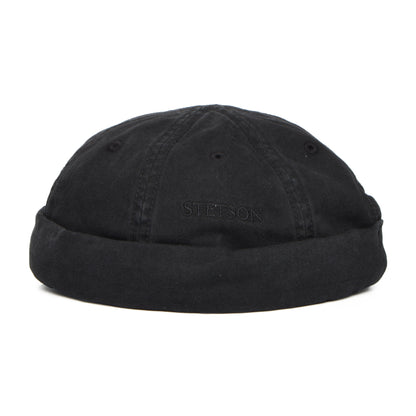 Bonnet Miki Breton en Coton noir STETSON