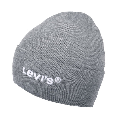 Bonnet Recyclé à Revers Wordmark gris LEVI'S
