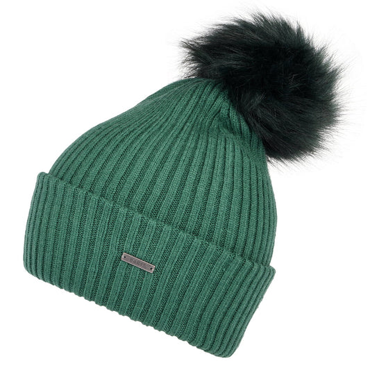 Bonnet à Pompon en Fausse Fourrure Kenzie forêt BARTS