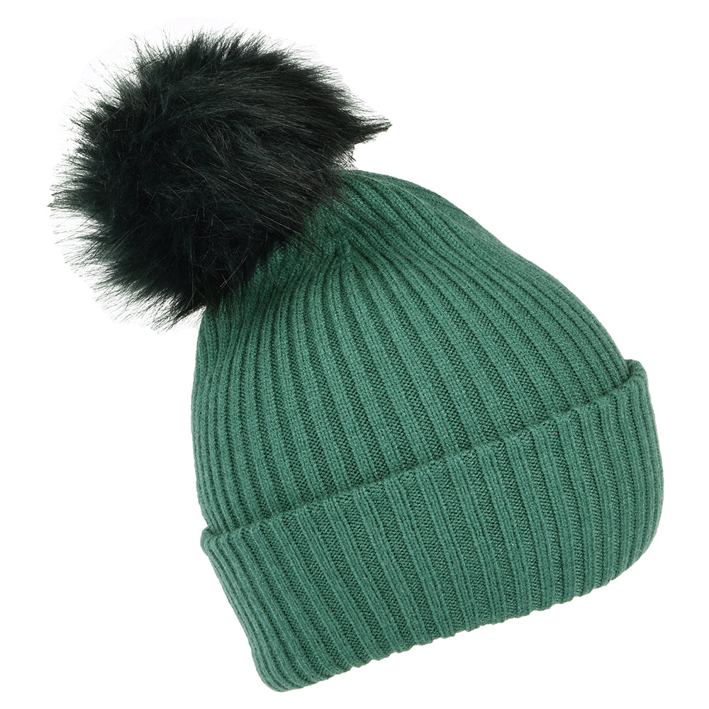 Bonnet à Pompon en Fausse Fourrure Kenzie forêt BARTS