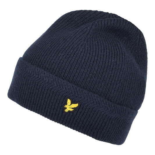 Bonnet Côtelé Racked bleu marine foncé LYLE & SCOTT