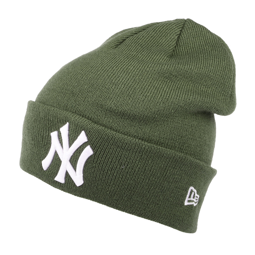 Bonnet à Revers MLB League Essential New York Yankees olive-blanc NEW ERA