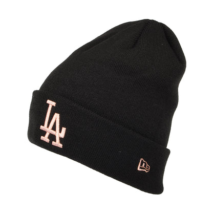 Bonnet Femme à Revers MLB Metallic Logo L.A. Dodgers noir-or rose NEW ERA