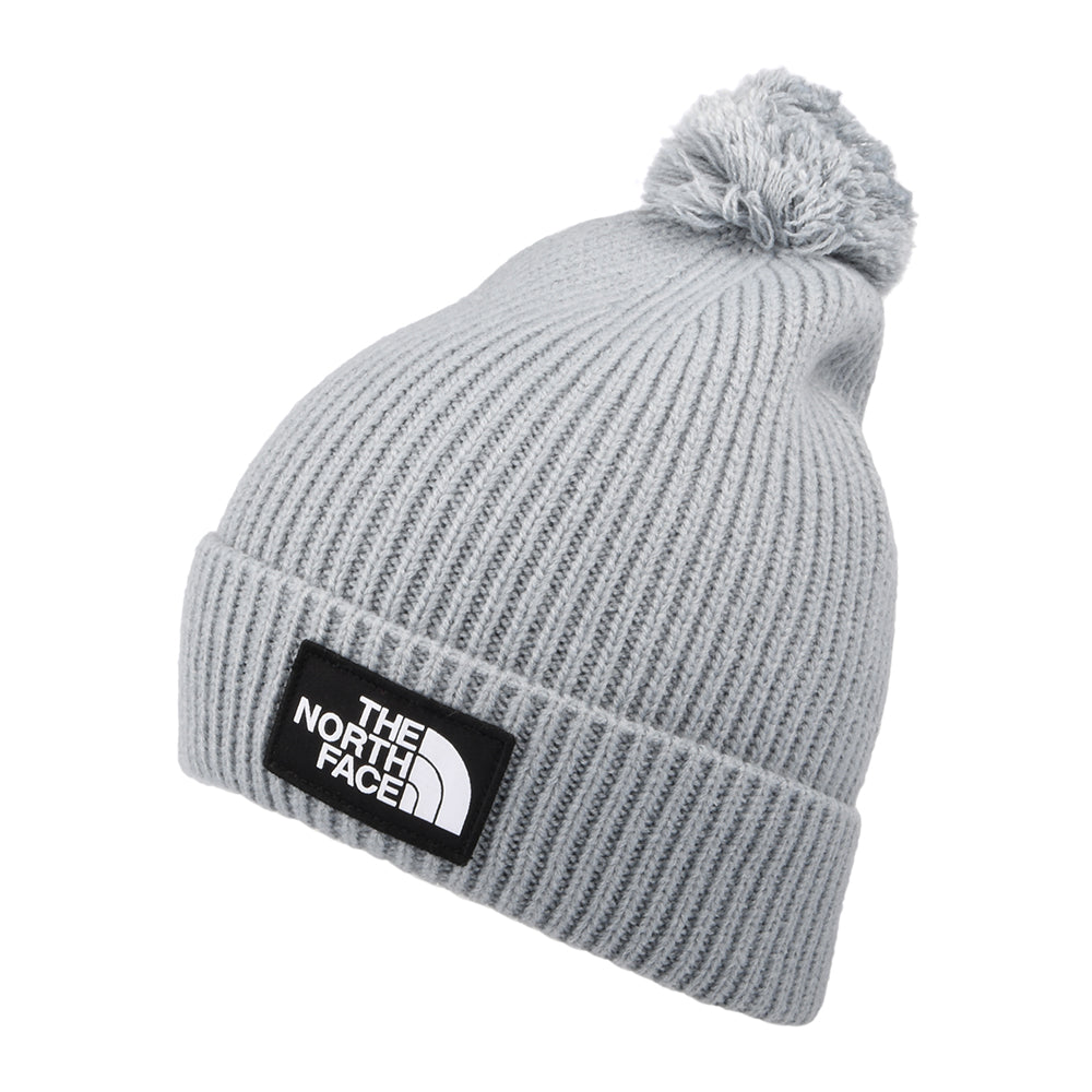 Bonnet à Pompon Logo Box gris THE NORTH FACE