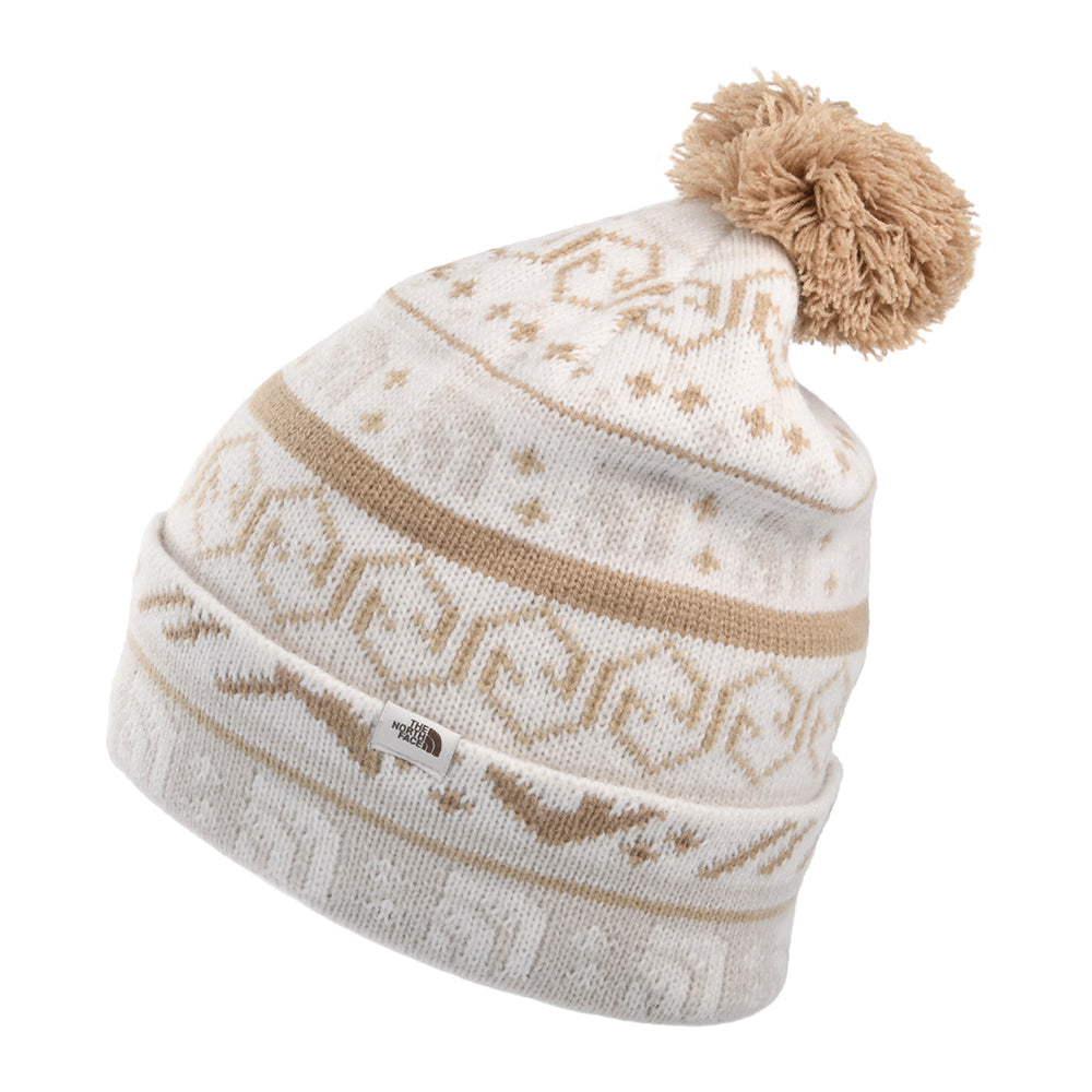 Bonnet à Pompon Fair Isle beige THE NORTH FACE