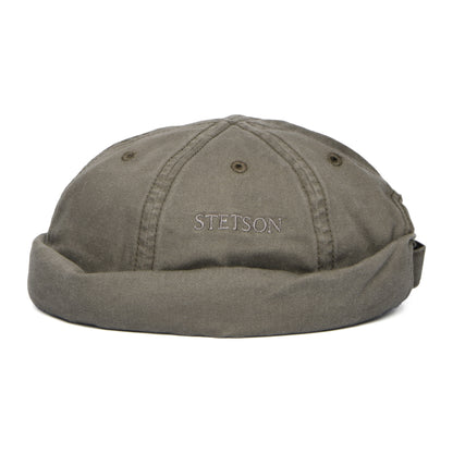 Bonnet Miki Breton en Coton olive STETSON