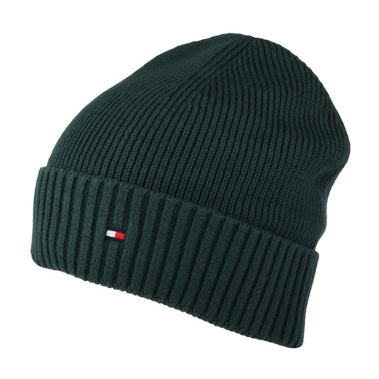 Bonnet en Cotton et Cachemire Pima Essential Flag forêt TOMMY HILFIGER