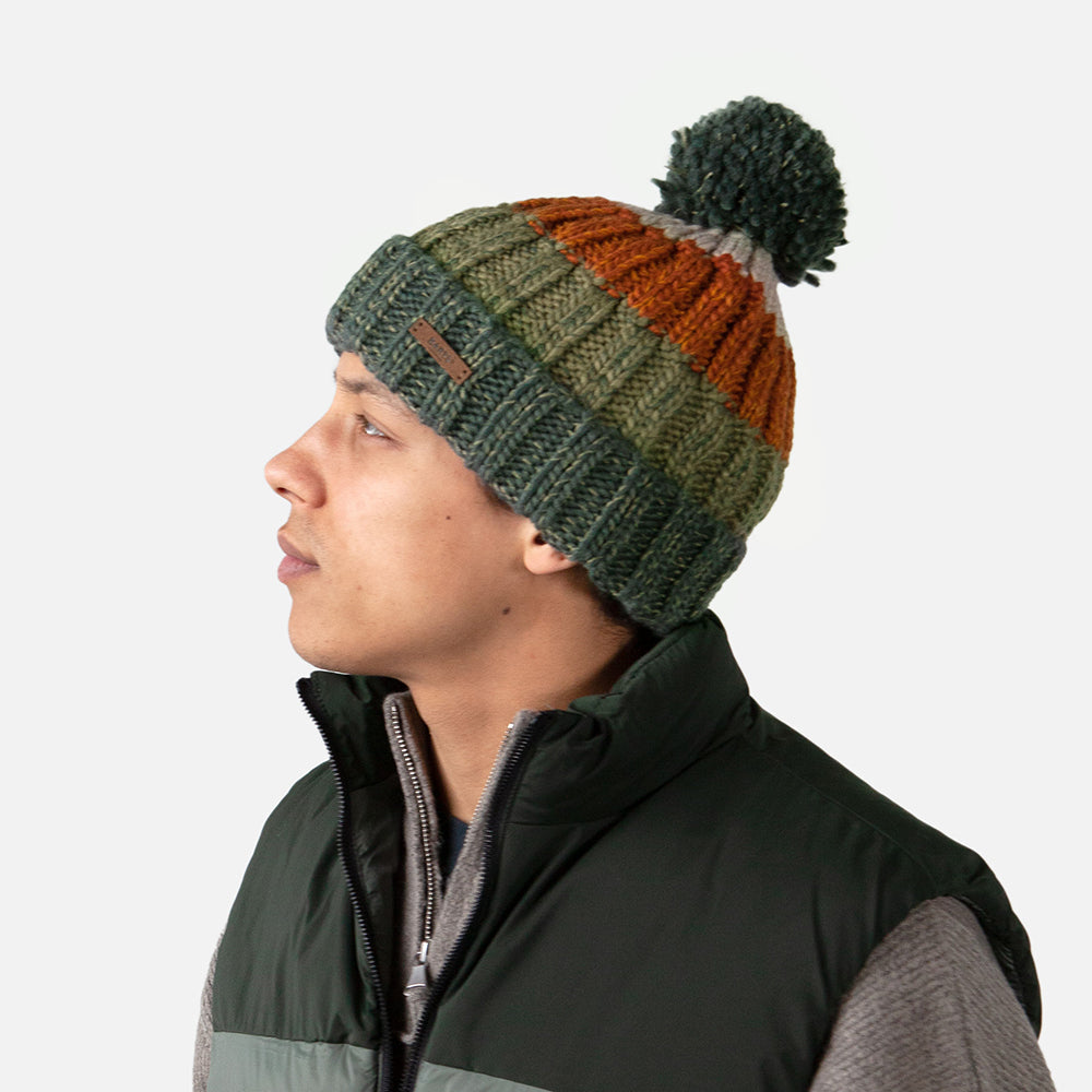 Bonnet à Pompon Wilhelm vert militaire-multi BARTS