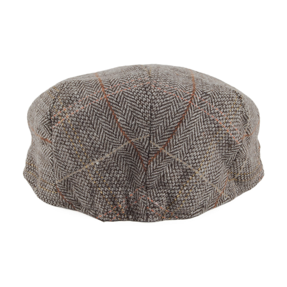Casquette Plate Enfant en Tweed marron-gris JAXON & JAMES