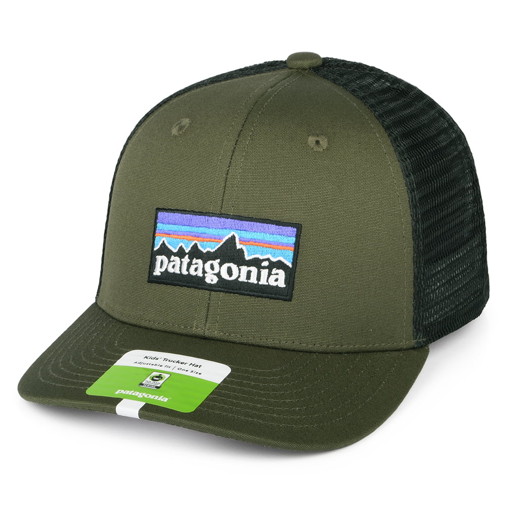 Casquette Trucker Enfant en Coton Bio P-6 Logo vert PATAGONIA