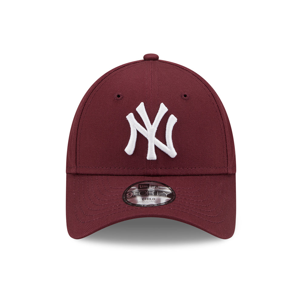 Casquette Enfant 9FORTY MLB League Essential New York Yankees bordeaux-blanc NEW ERA