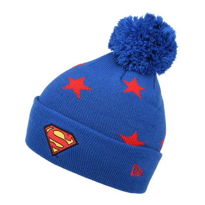 Bonnet à Pompon Enfant Étoiles Superman bleu-rouge NEW ERA