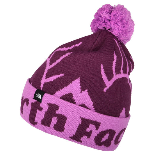Bonnet à Pompon Enfant Ski Tuke violet THE NORTH FACE