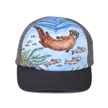Casquette Trucker Enfant Artist Series River Otter bleu-gris SUNDAY AFTERNOONS