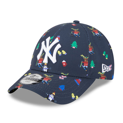Casquette Enfant 9FORTY MLB Festive AOP New York Yankees bleu marine-blanc NEW ERA