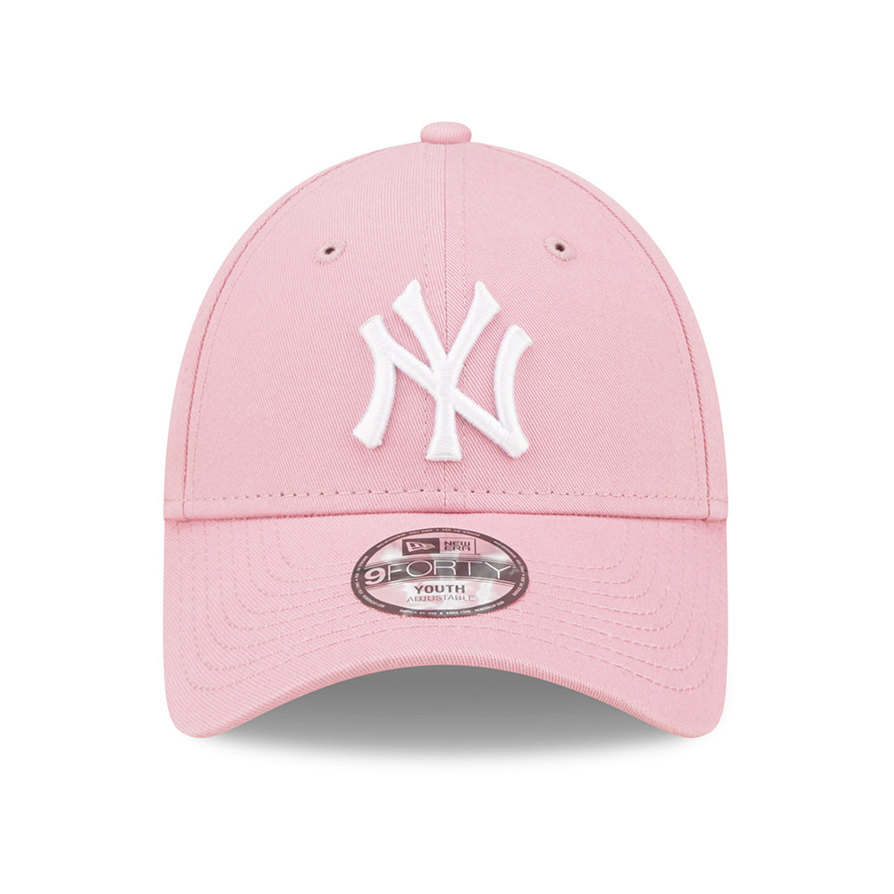 Casquette Enfant 9FORTY MLB League Essential New York Yankees rose clair-blanc NEW ERA
