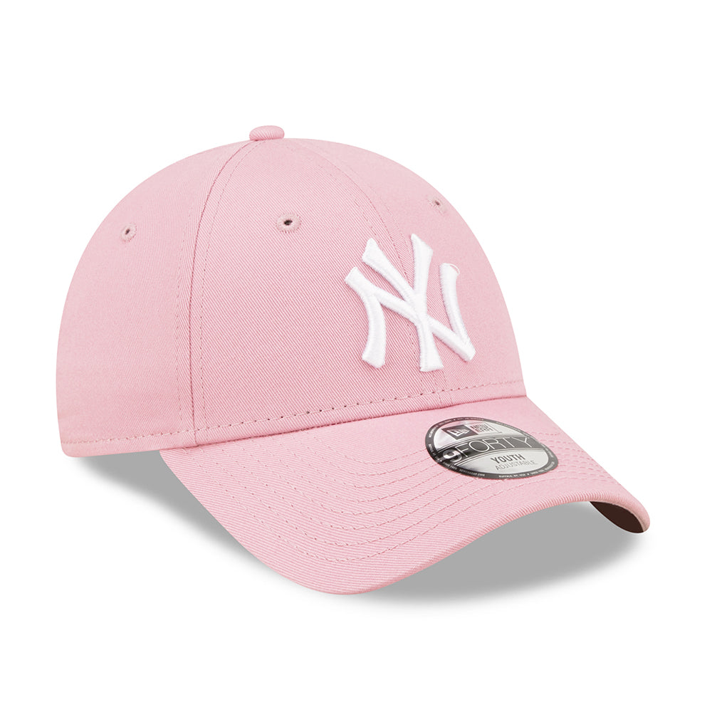 Casquette Enfant 9FORTY MLB League Essential New York Yankees rose clair-blanc NEW ERA