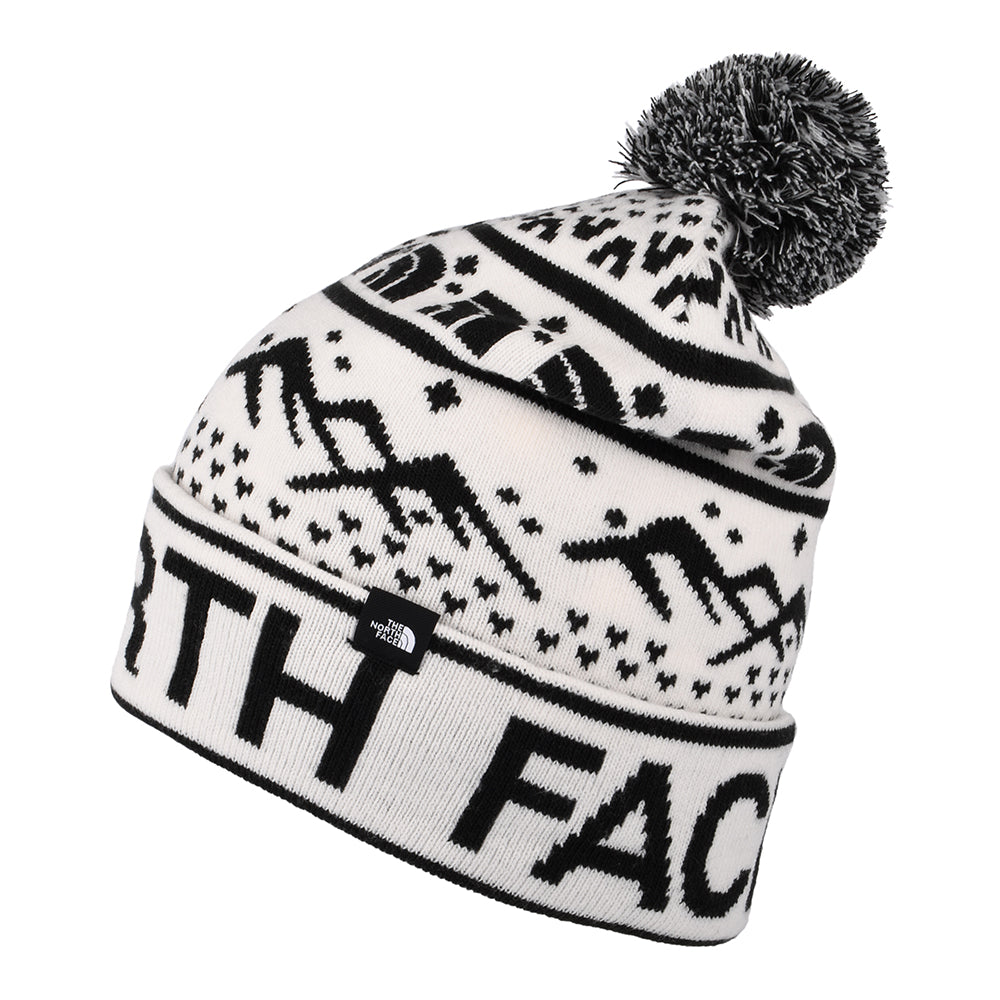 Bonnet à Pompon Ski Tuke blanc cassé-noir THE NORTH FACE