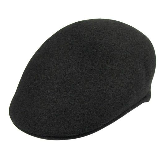 Casquette Ascot en Laine noir JAXON & JAMES - VENTE EN GROS