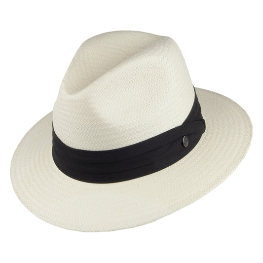 Chapeau Fedora Safari en Paille Toyo avec Bandeau noir JAXON & JAMES - VENTE EN GROS
