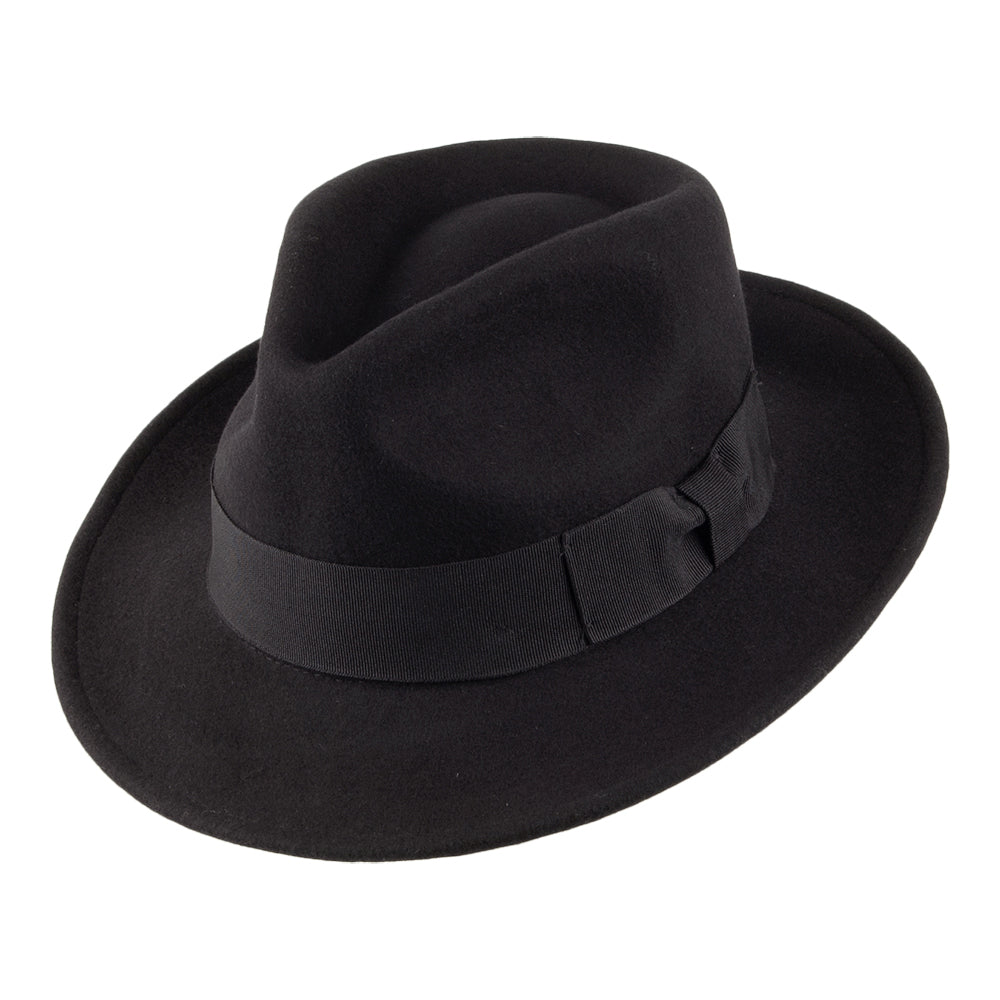 Chapeau Fedora Déformable C-Crown noir JAXON & JAMES - VENTE EN GROS