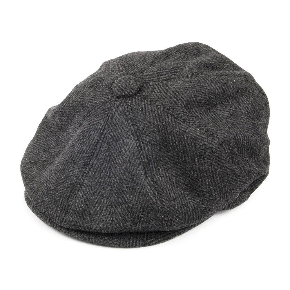 Casquette Gavroche à Chevrons anthracite JAXON & JAMES - VENTE EN GROS