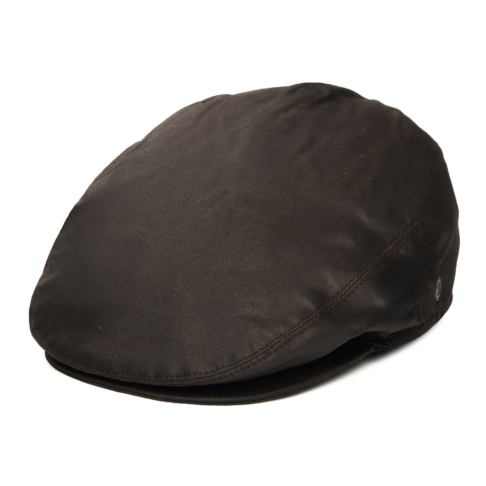 Casquette Plate en Toile Cirée marron JAXON & JAMES - VENTE EN GROS