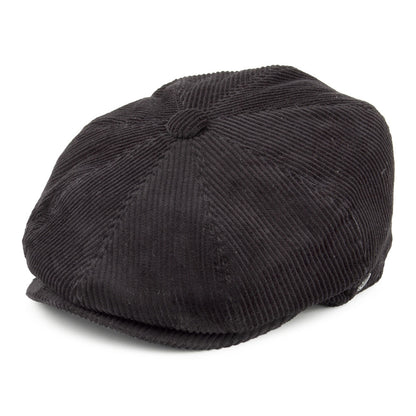 Casquette Gavroche en Velours Côtelé noir JAXON & JAMES - VENTE EN GROS