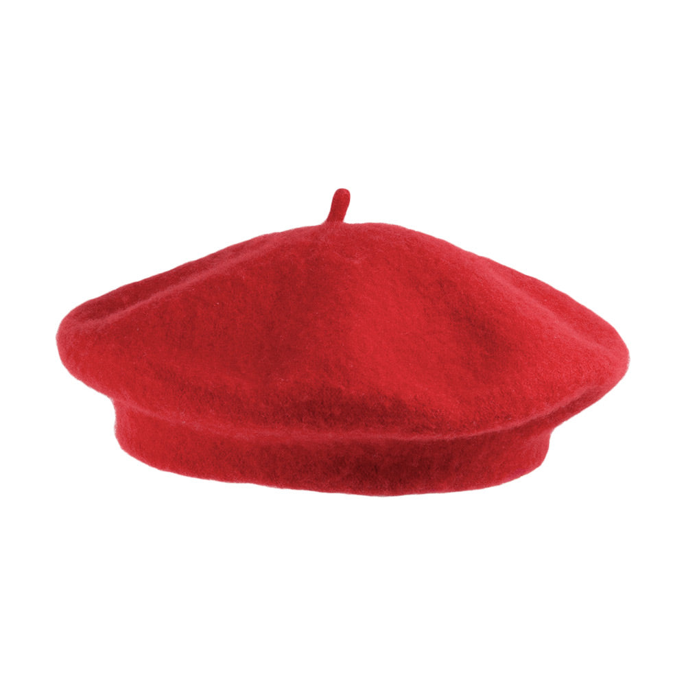 Béret Tendance en Laine rouge - VENTE EN GROS - 200