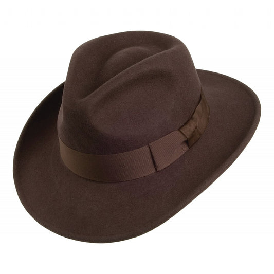 Chapeau Fedora Ford marron JAXON & JAMES - VENTE EN GROS