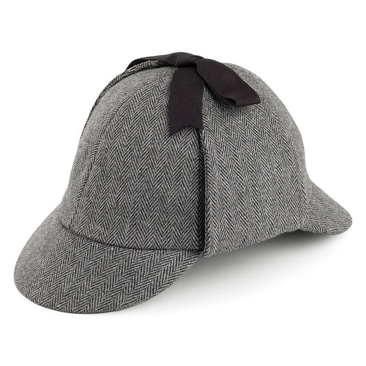 Chapeau Sherlock Holmes à Chevrons gris JAXON & JAMES - VENTE EN GROS