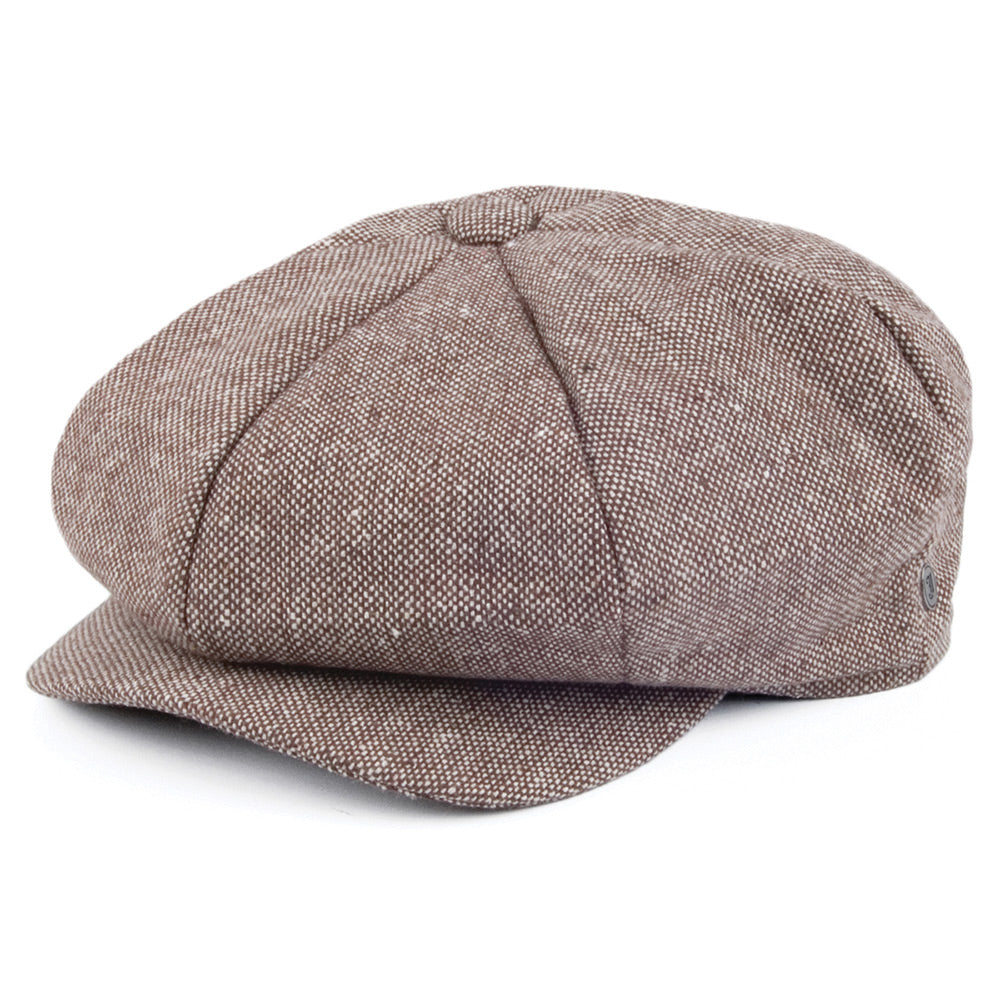 Casquette La Grosse Pomme en Tweed chiné marron JAXON & JAMES - VENTE EN GROS