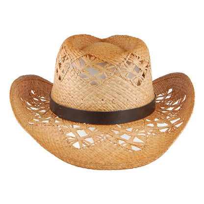 Chapeau de Cowboy en Raphia Annie Oakley SUR LA TETE - VENTE EN GROS