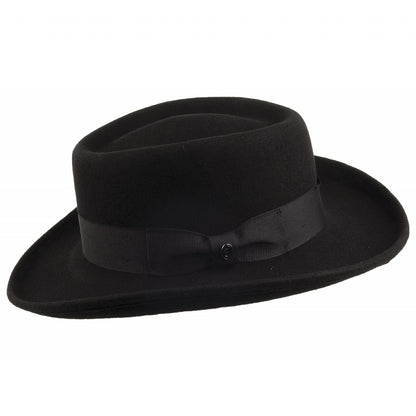 Chapeau Gambler en Laine Feutrée noir JAXON & JAMES - VENTE EN GROS
