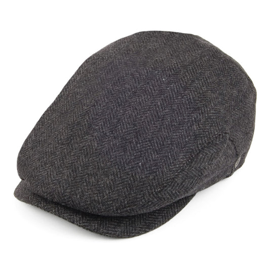 Casquette Plate à Chevrons et Visière Allongée anthracite JAXON & JAMES - VENTE EN GROS
