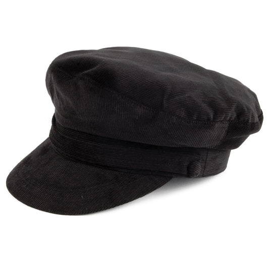 Casquette de Marin en Velours Côtelé noir JAXON & JAMES - VENTE EN GROS