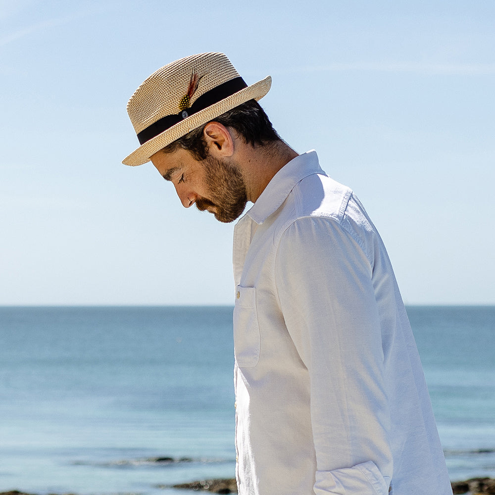 Chapeau Trilby en Paille Toyo naturel JAXON & JAMES - VENTE EN GROS