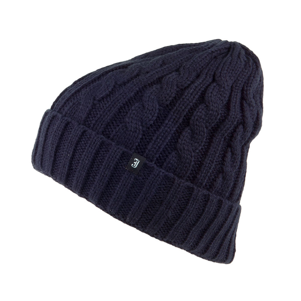 Bonnet Jeune à Torsades bleu marine JAXON & JAMES - VENTE EN GROS