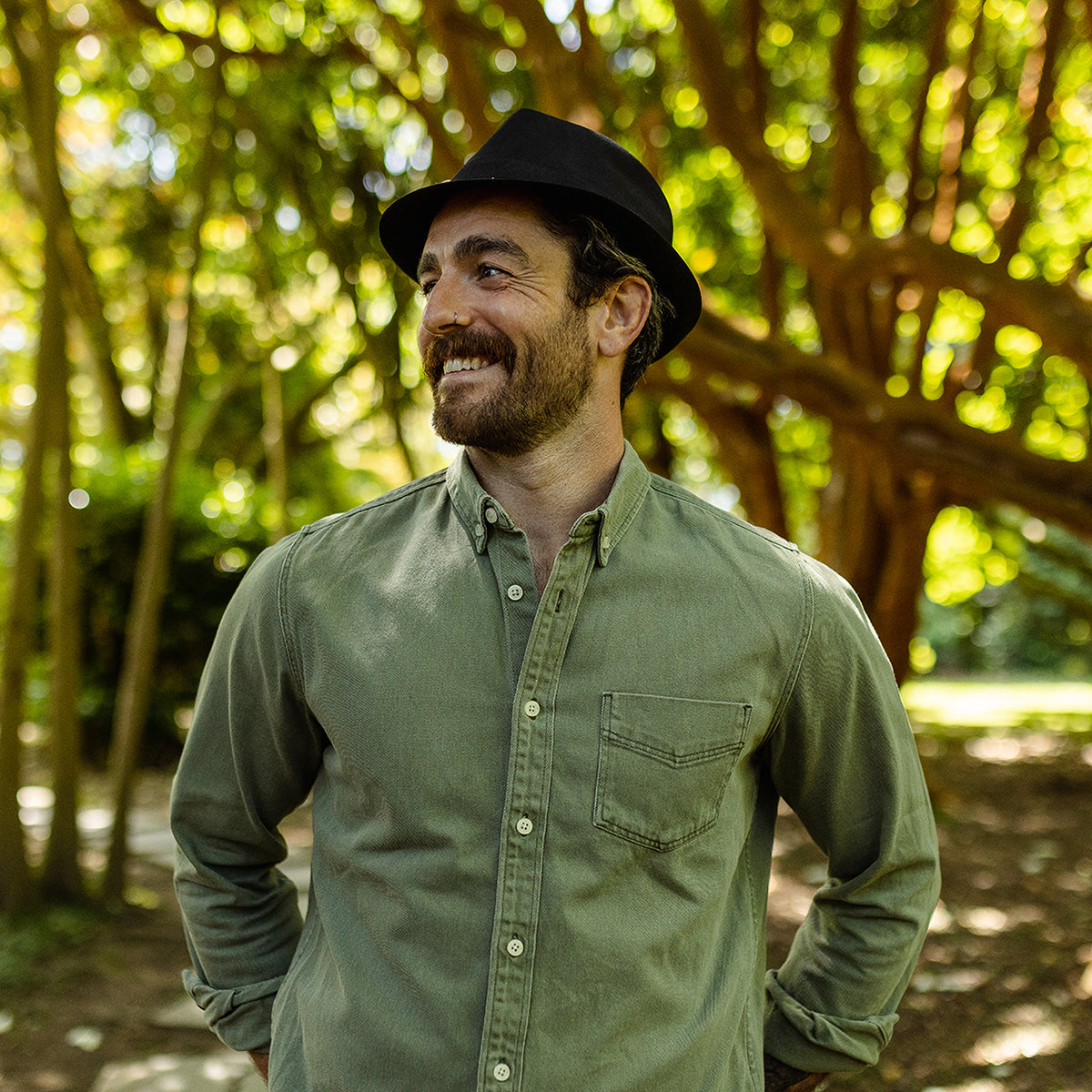Chapeau Trilby en Coton noir JAXON & JAMES - VENTE EN GROS