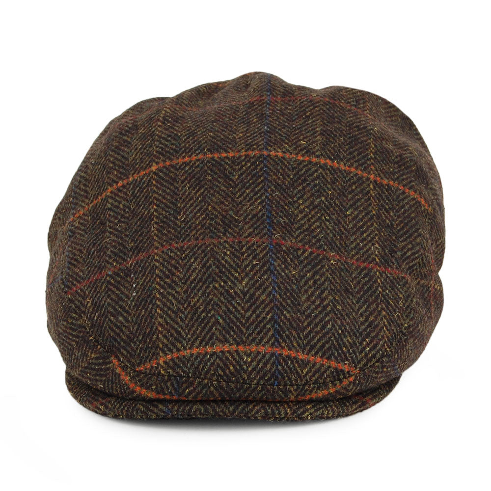 Casquette Plate à Carreaux Glasgow olive JAXON & JAMES - VENTE EN GROS